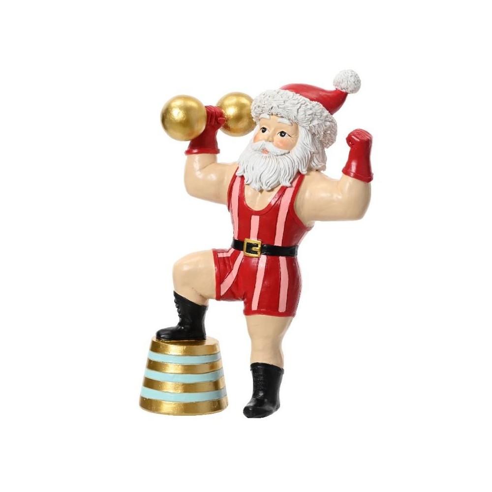 BABBO NATALE SPORTIVO H.25CM. RESINA